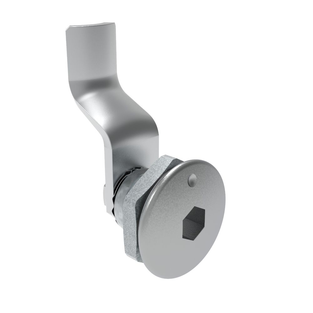 Southco Quarter-Turn Cam Latch, 8 mm Hex Recess, 30mm (1.18 in) Grip, Sealed, Zinc Alloy, Chrome Plated, Bright