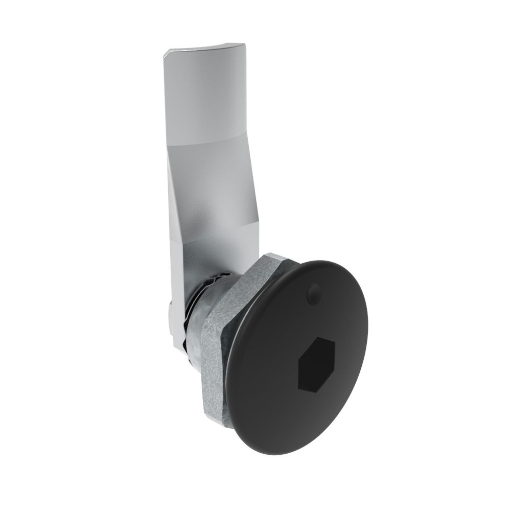 Southco Quarter-Turn Cam Latch, 8 mm Hex Recess, 16mm (.63 in) Grip, Sealed, Zinc Alloy, Powder Coat, Black