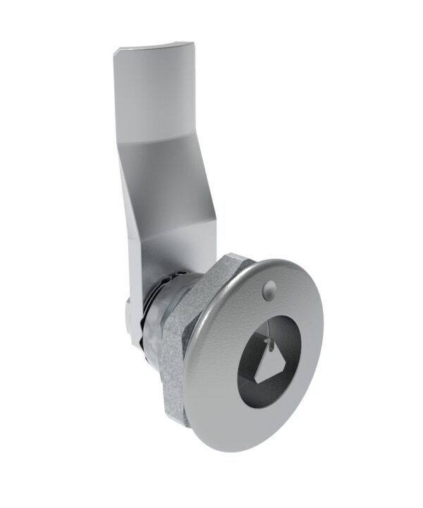 Southco Quarter-Turn Cam Latch, 7 mm Triangle Recess, 18mm (.71 in) Grip, Not Sealed, Zinc Alloy, Chrome Plated, Bright