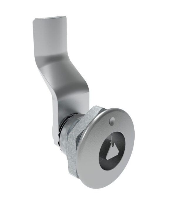 Southco Quarter-Turn Cam Latch, 7 mm Triangle Recess, 26mm (1.02 in) Grip, Not Sealed, Zinc Alloy, Chrome Plated, Bright