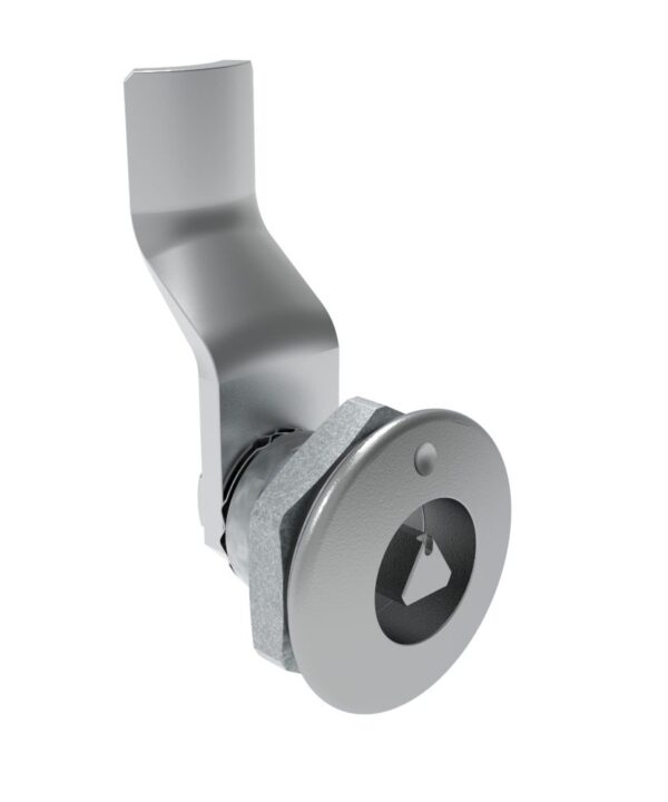 Southco Quarter-Turn Cam Latch, 7 mm Triangle Recess, 26mm (1.02 in) Grip, Sealed, Zinc Alloy, Chrome Plated, Bright