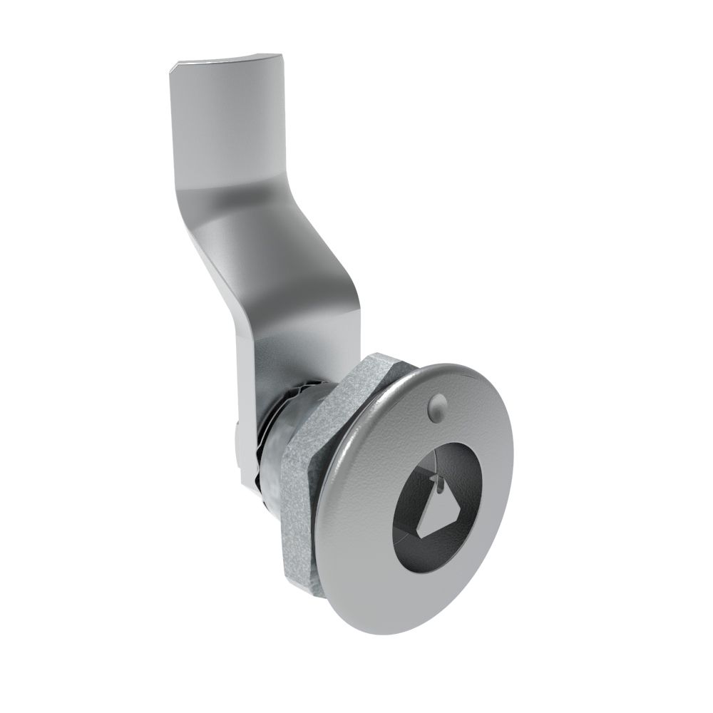 Southco Quarter-Turn Cam Latch, 7 mm Triangle Recess, 26mm (1.02 in) Grip, Sealed, Zinc Alloy, Chrome Plated, Bright