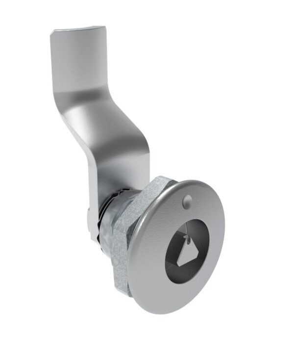 Southco Quarter-Turn Cam Latch, 7 mm Triangle Recess, 28mm (1.10 in) Grip, Not Sealed, Zinc Alloy, Chrome Plated, Bright