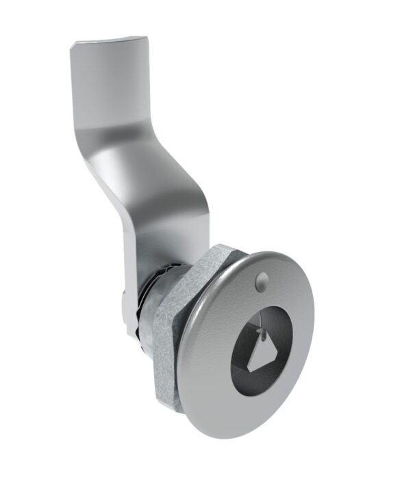 Southco Quarter-Turn Cam Latch, 7 mm Triangle Recess, 28mm (1.10 in) Grip, Sealed, Zinc Alloy, Chrome Plated, Bright
