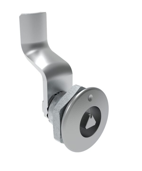 Southco Quarter-Turn Cam Latch, 7 mm Triangle Recess, 32mm (1.25 in) Grip, Sealed, Zinc Alloy, Chrome Plated, Bright