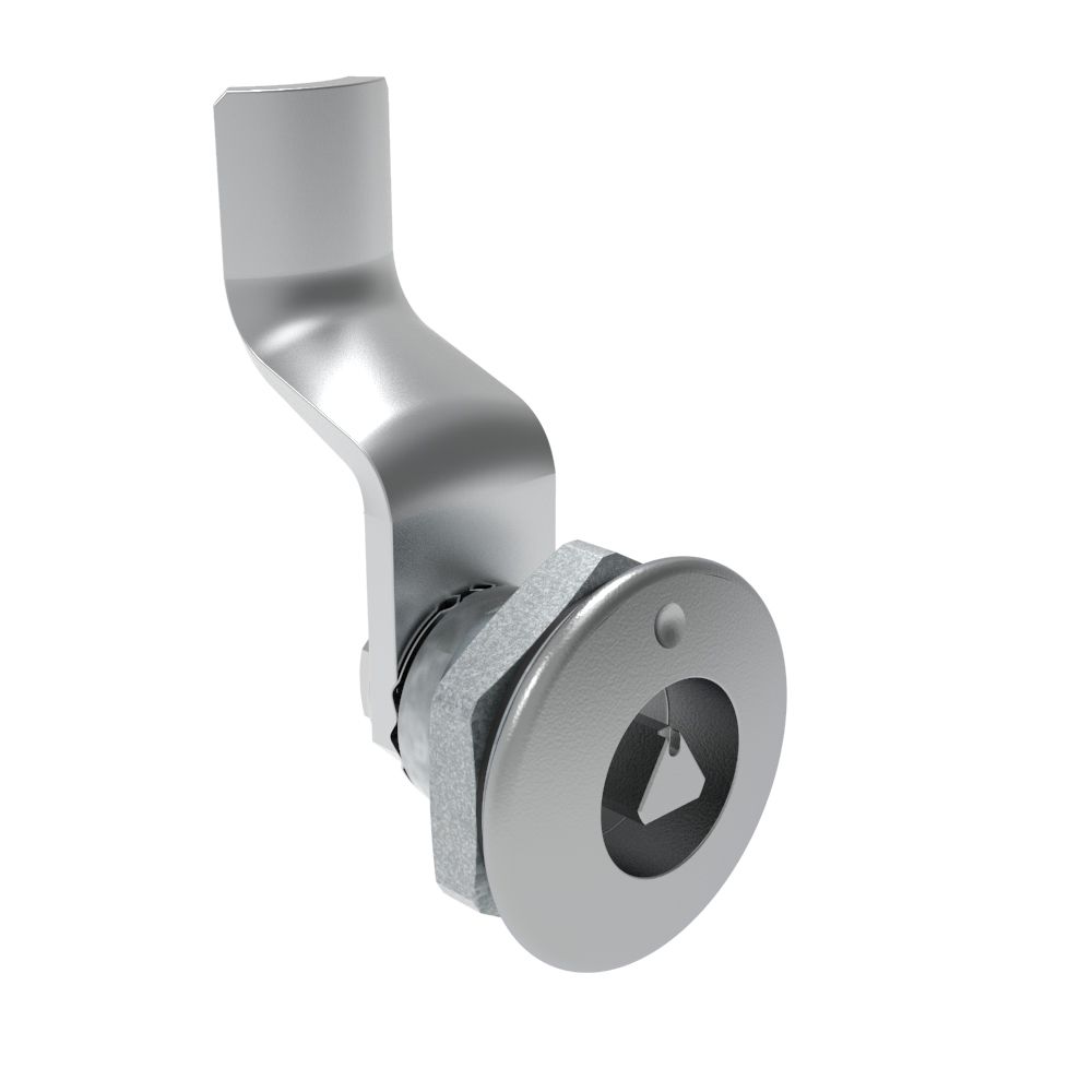 Southco Quarter-Turn Cam Latch, 7 mm Triangle Recess, 32mm (1.25 in) Grip, Sealed, Zinc Alloy, Chrome Plated, Bright