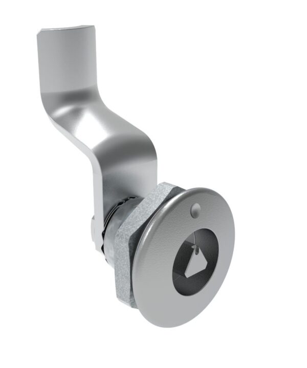 Southco Quarter-Turn Cam Latch, 7 mm Triangle Recess, 34mm (1.34 in) Grip, Sealed, Zinc Alloy, Chrome Plated, Bright