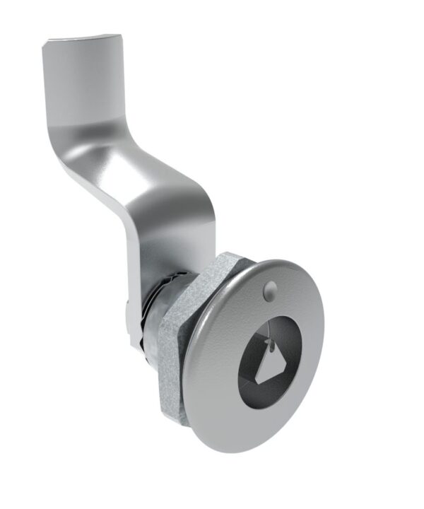 Southco Quarter-Turn Cam Latch, 7 mm Triangle Recess, 36mm (1.42 in) Grip, Sealed, Zinc Alloy, Chrome Plated, Bright