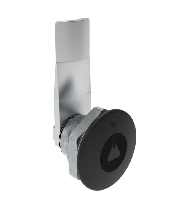 Southco Quarter-Turn Cam Latch, 7 mm Triangle Recess, 14mm (.55 in) Grip, Not Sealed, Zinc Alloy, Powder Coat, Black