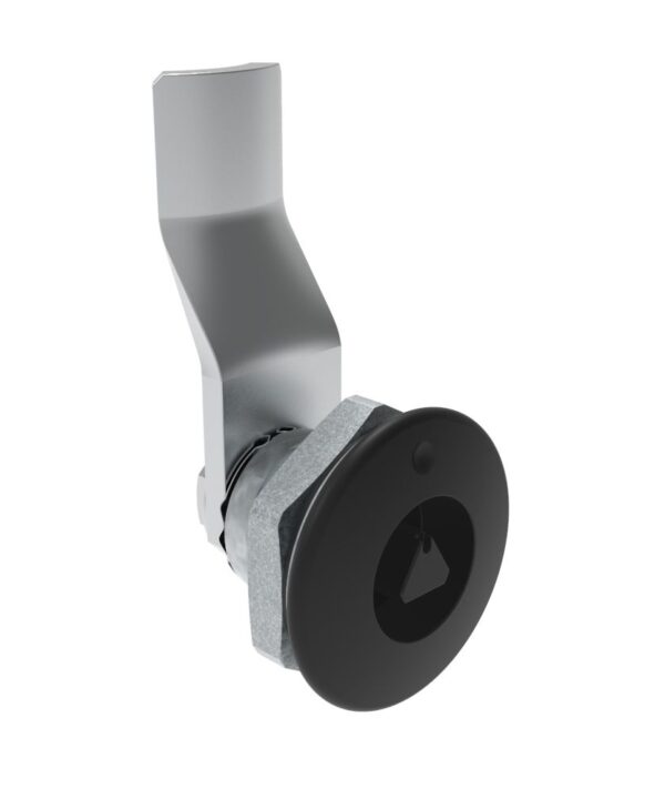 Southco Quarter-Turn Cam Latch, 7 mm Triangle Recess, 22mm (.87 in) Grip, Sealed, Zinc Alloy, Powder Coat, Black
