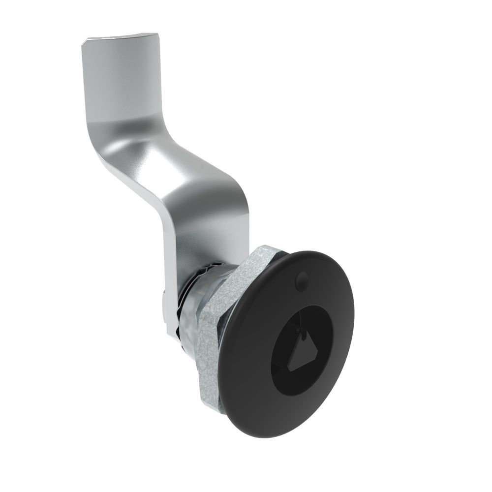 Southco Quarter-Turn Cam Latch, 7 mm Triangle Recess, 36mm (1.42 in) Grip, Not Sealed, Zinc Alloy, Powder Coat, Black