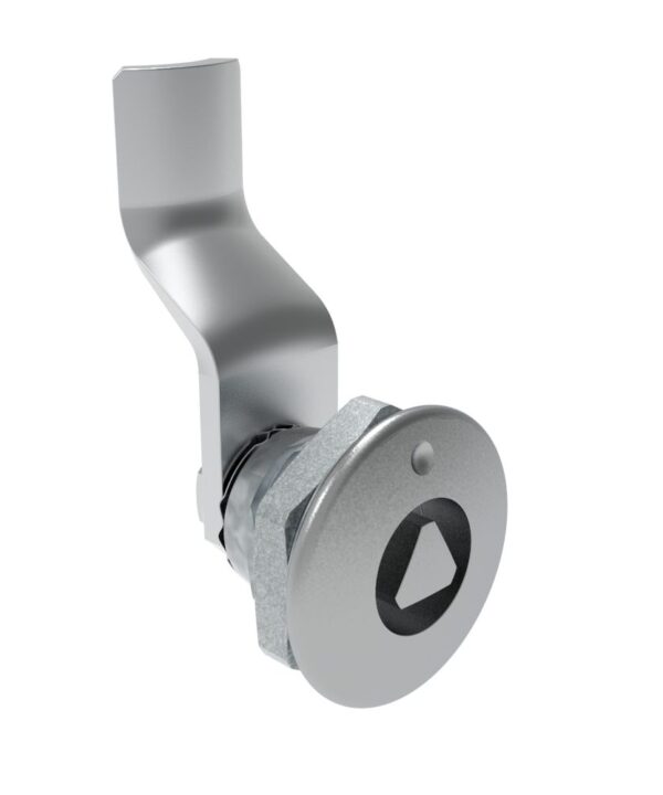 Southco Quarter-Turn Cam Latch, 8 mm Triangle Recess, 28mm (1.10 in) Grip, Not Sealed, Zinc Alloy, Chrome Plated, Bright