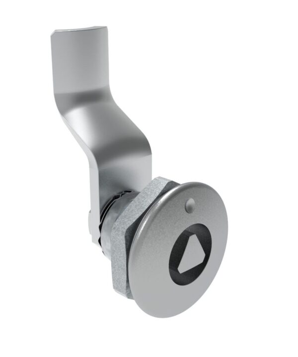 Southco Quarter-Turn Cam Latch, 8 mm Triangle Recess, 28mm (1.10 in) Grip, Sealed, Zinc Alloy, Chrome Plated, Bright