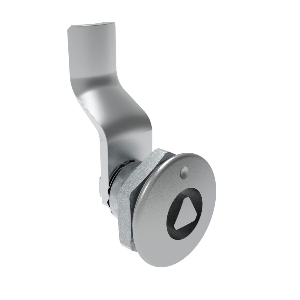Southco Quarter-Turn Cam Latch, 8 mm Triangle Recess, 28mm (1.10 in) Grip, Sealed, Zinc Alloy, Chrome Plated, Bright