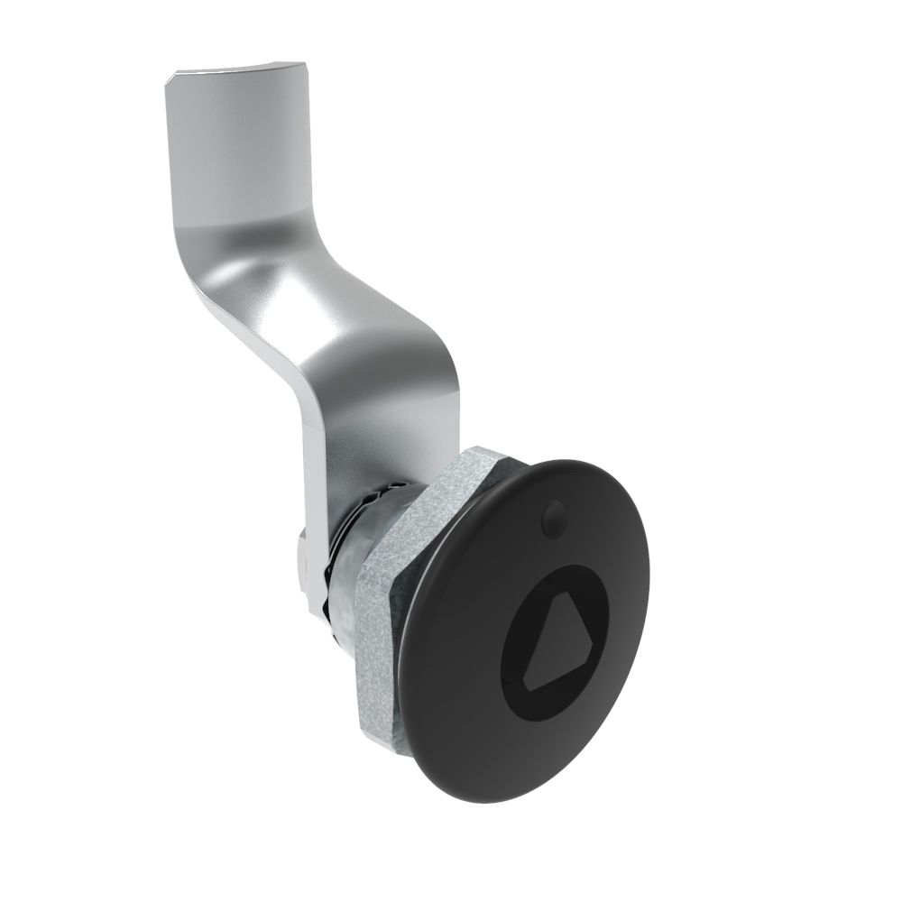 Southco Quarter-Turn Cam Latch, 8 mm Triangle Recess, 34mm (1.34 in) Grip, Sealed, Zinc Alloy, Powder Coat, Black