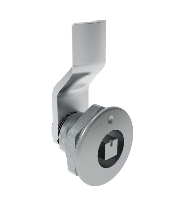Southco Quarter-Turn Cam Latch, 7 mm Square Recess, 4mm (.16 in) Grip, Not Sealed, Zinc Alloy, Chrome Plated, Bright