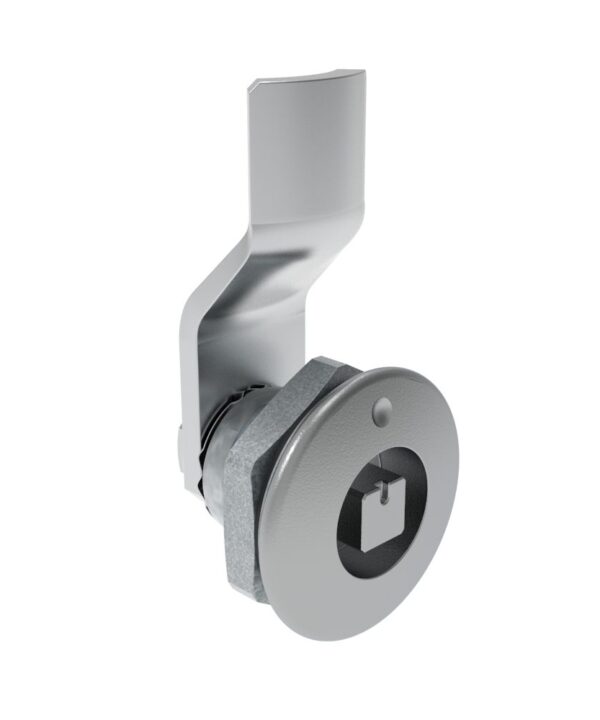 Southco Quarter-Turn Cam Latch, 7 mm Square Recess, 4mm (.16 in) Grip, Sealed, Zinc Alloy, Chrome Plated, Bright