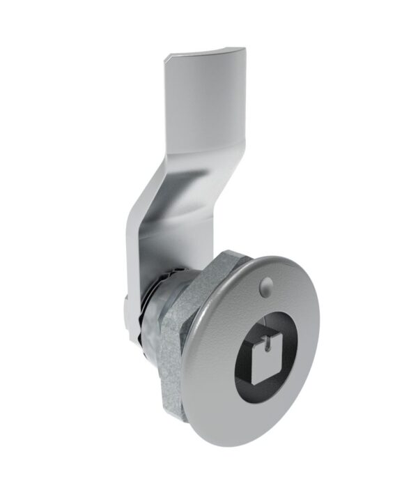 Southco Quarter-Turn Cam Latch, 7 mm Square Recess, 6mm (.24 in) Grip, Not Sealed, Zinc Alloy, Chrome Plated, Bright