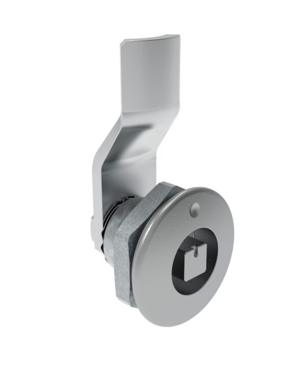 Southco Quarter-Turn Cam Latch, 7 mm Square Recess, 6mm (.24 in) Grip, Sealed, Zinc Alloy, Chrome Plated, Bright