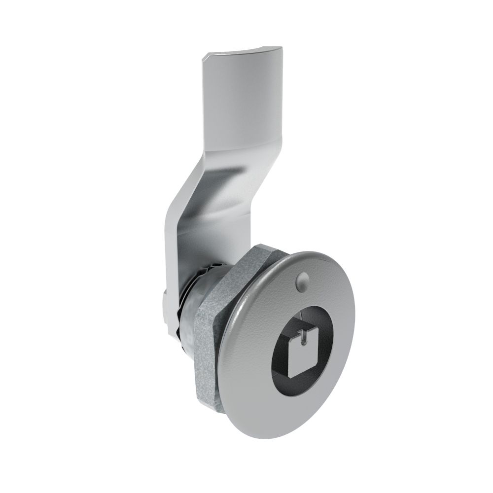 Southco Quarter-Turn Cam Latch, 7 mm Square Recess, 6mm (.24 in) Grip, Sealed, Zinc Alloy, Chrome Plated, Bright