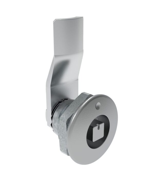 Southco Quarter-Turn Cam Latch, 7 mm Square Recess, 10mm (.39 in) Grip, Not Sealed, Zinc Alloy, Chrome Plated, Bright