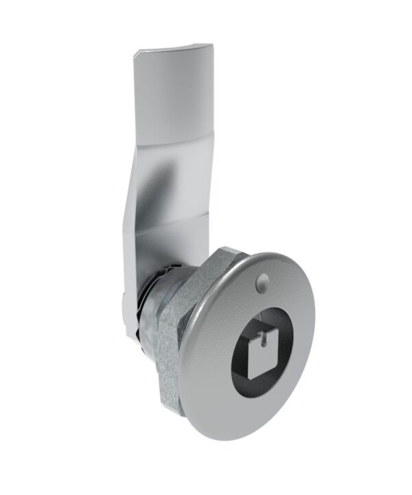 Southco Quarter-Turn Cam Latch, 7 mm Square Recess, 12mm (.47 in) Grip, Not Sealed, Zinc Alloy, Chrome Plated, Bright