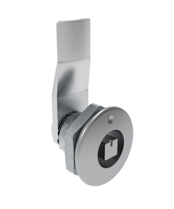 Southco Quarter-Turn Cam Latch, 7 mm Square Recess, 12mm (.47 in) Grip, Sealed, Zinc Alloy, Chrome Plated, Bright