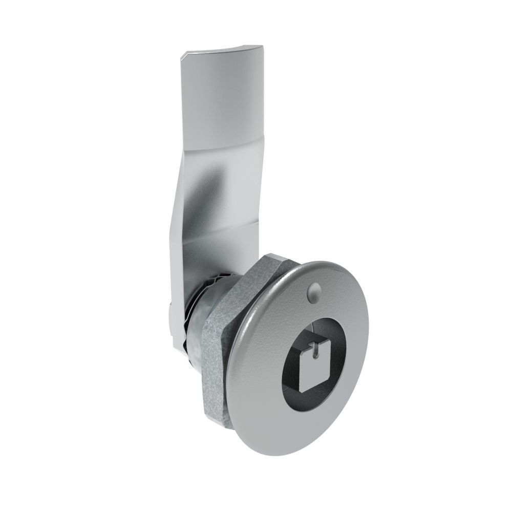 Southco Quarter-Turn Cam Latch, 7 mm Square Recess, 12mm (.47 in) Grip, Sealed, Zinc Alloy, Chrome Plated, Bright