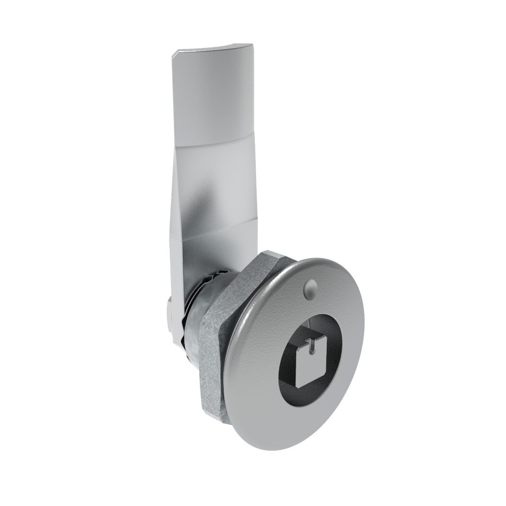 Southco Quarter-Turn Cam Latch, 7 mm Square Recess, 14mm (.55 in) Grip, Sealed, Zinc Alloy, Chrome Plated, Bright