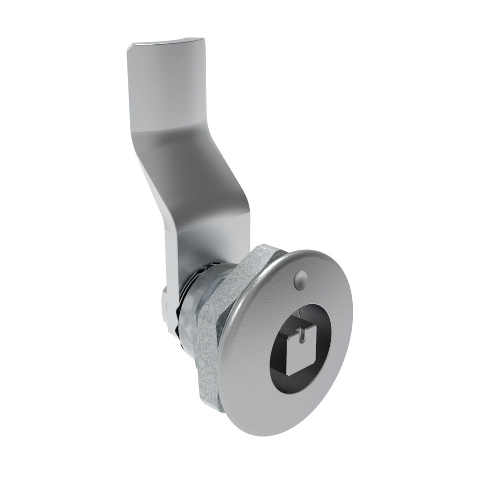 Southco Quarter-Turn Cam Latch, 7 mm Square Recess, 24mm (.94 in) Grip, Not Sealed, Zinc Alloy, Chrome Plated, Bright