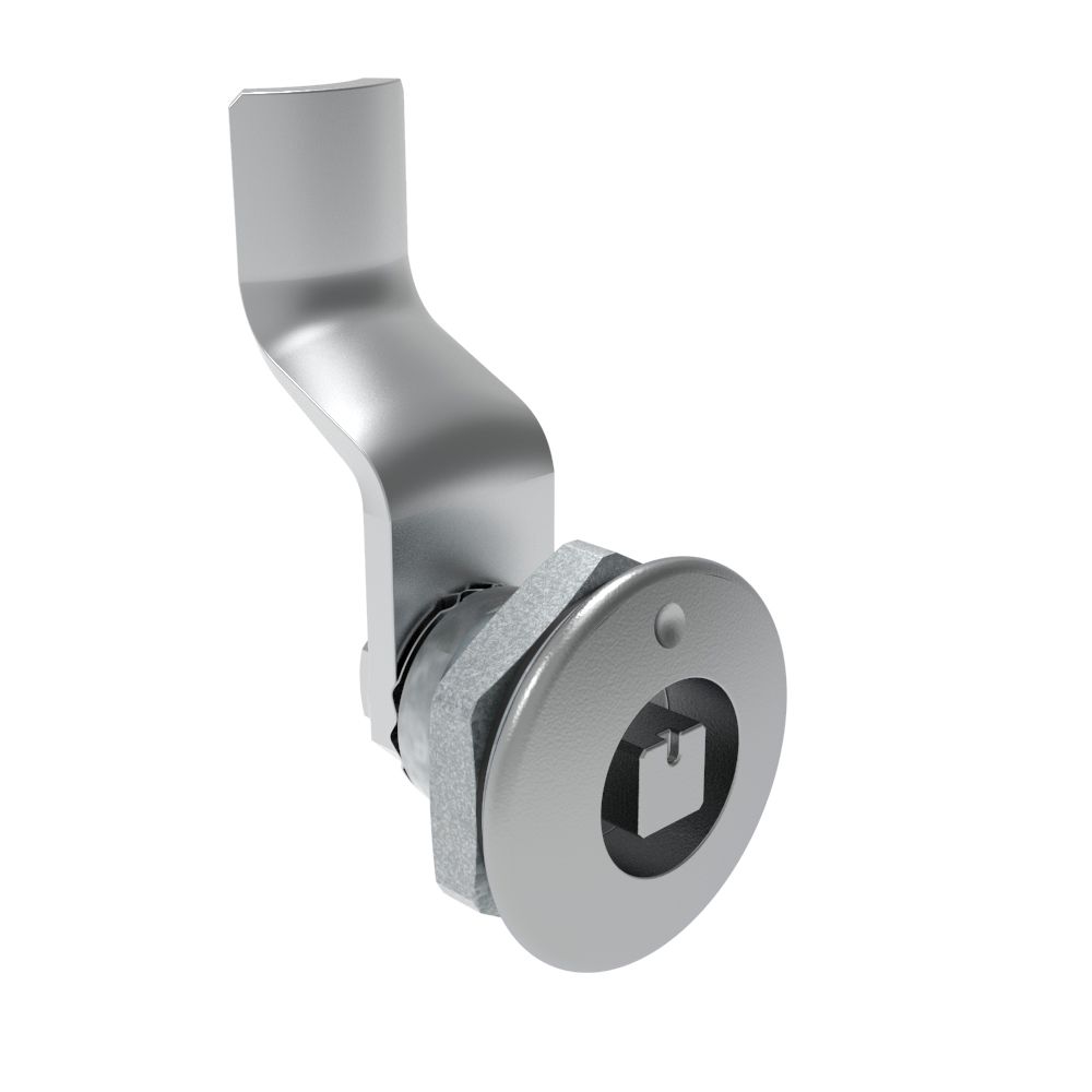 Southco Quarter-Turn Cam Latch, 7 mm Square Recess, 30mm (1.18 in) Grip, Sealed, Zinc Alloy, Chrome Plated, Bright
