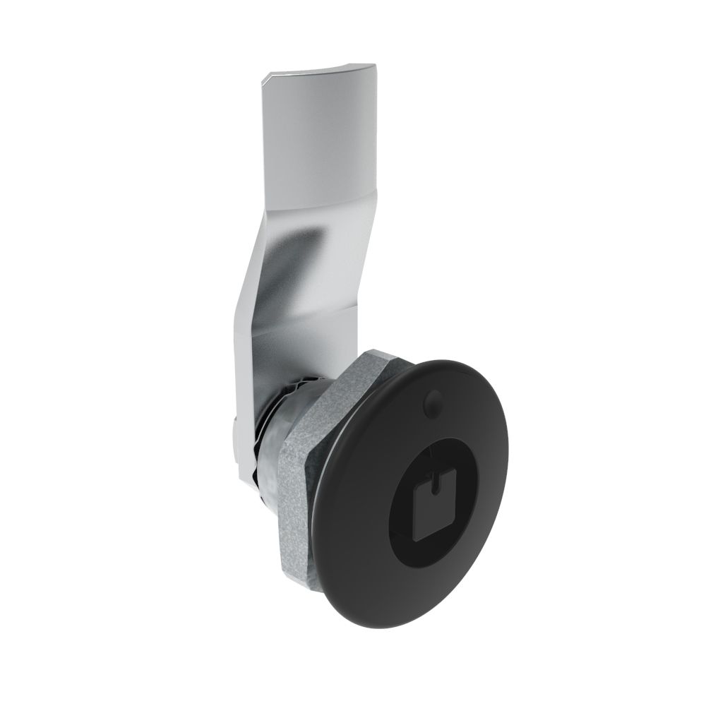 Southco Quarter-Turn Cam Latch, 7 mm Square Recess, 10mm (.39 in) Grip, Sealed, Zinc Alloy, Powder Coat, Black