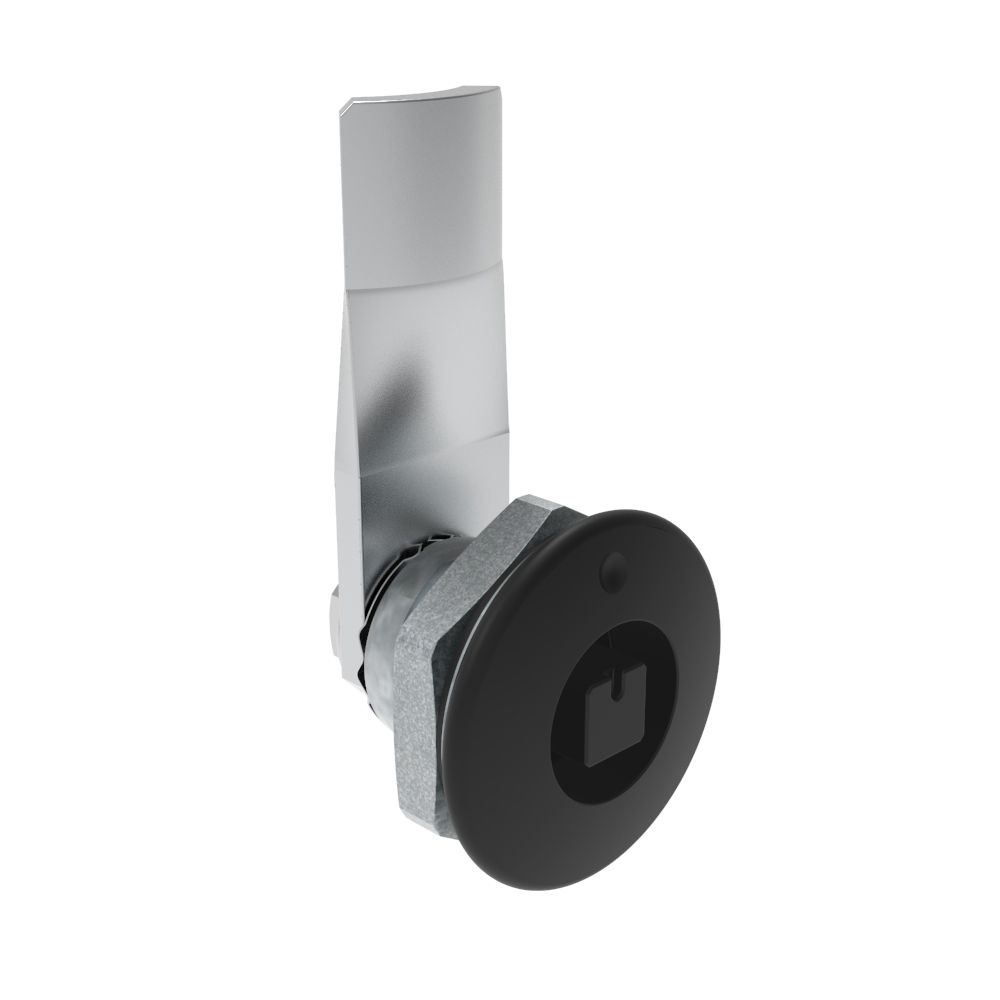 Southco Quarter-Turn Cam Latch, 7 mm Square Recess, 14mm (.55 in) Grip, Sealed, Zinc Alloy, Powder Coat, Black