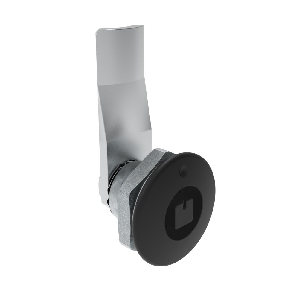 Southco Quarter-Turn Cam Latch, 7 mm Square Recess, 16mm (.63 in) Grip, Sealed, Zinc Alloy, Powder Coat, Black