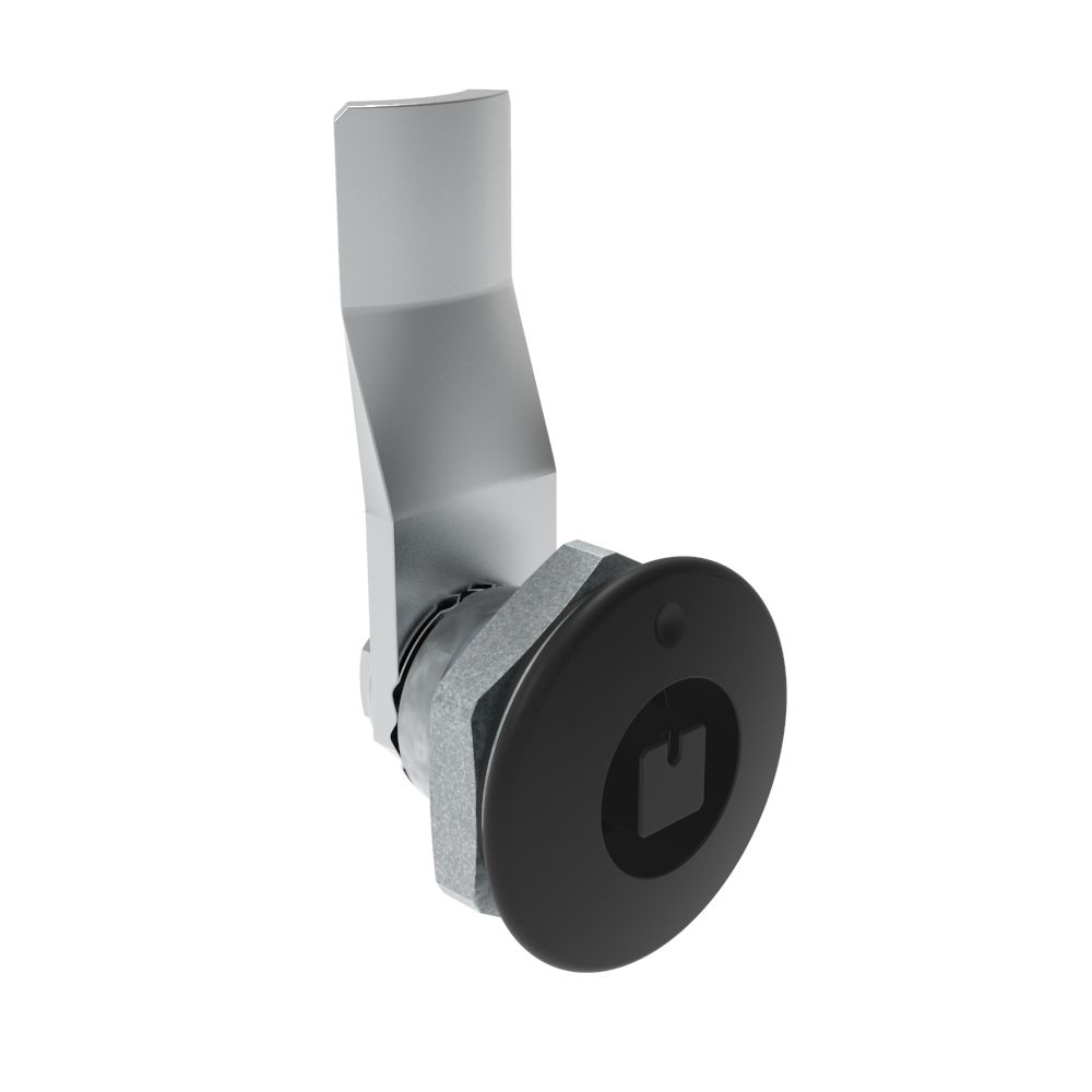 Southco Quarter-Turn Cam Latch, 7 mm Square Recess, 18mm (.71 in) Grip, Sealed, Zinc Alloy, Powder Coat, Black