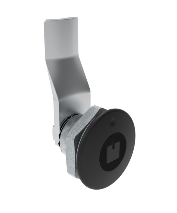 Southco Quarter-Turn Cam Latch, 7 mm Square Recess, 20mm (.79 in) Grip, Sealed, Zinc Alloy, Powder Coat, Black