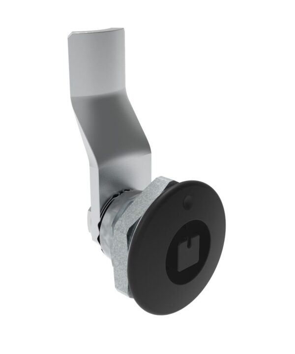 Southco Quarter-Turn Cam Latch, 7 mm Square Recess, 22mm (.87 in) Grip, Not Sealed, Zinc Alloy, Powder Coat, Black
