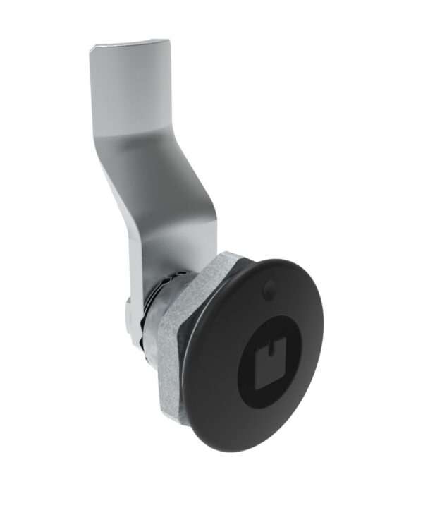 Southco Quarter-Turn Cam Latch, 7 mm Square Recess, 24mm (.94 in) Grip, Sealed, Zinc Alloy, Powder Coat, Black