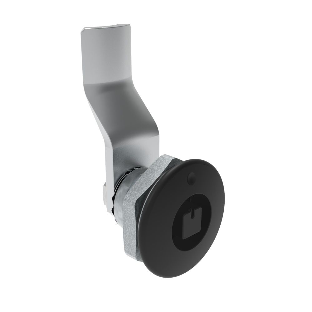 Southco Quarter-Turn Cam Latch, 7 mm Square Recess, 24mm (.94 in) Grip, Sealed, Zinc Alloy, Powder Coat, Black