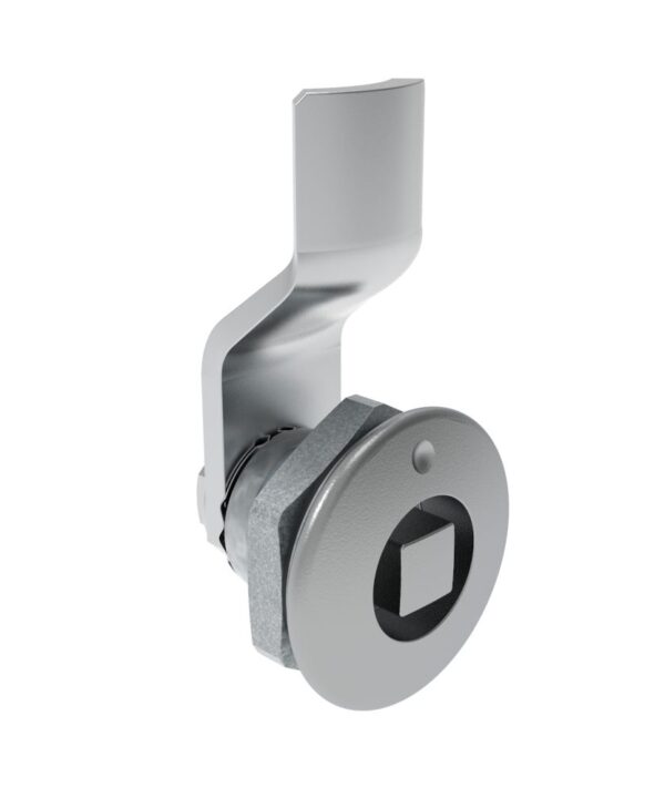 Southco Quarter-Turn Cam Latch, 8 mm Square, 2mm (.08 in) Grip, Sealed, Zinc Alloy, Chrome Plated, Bright