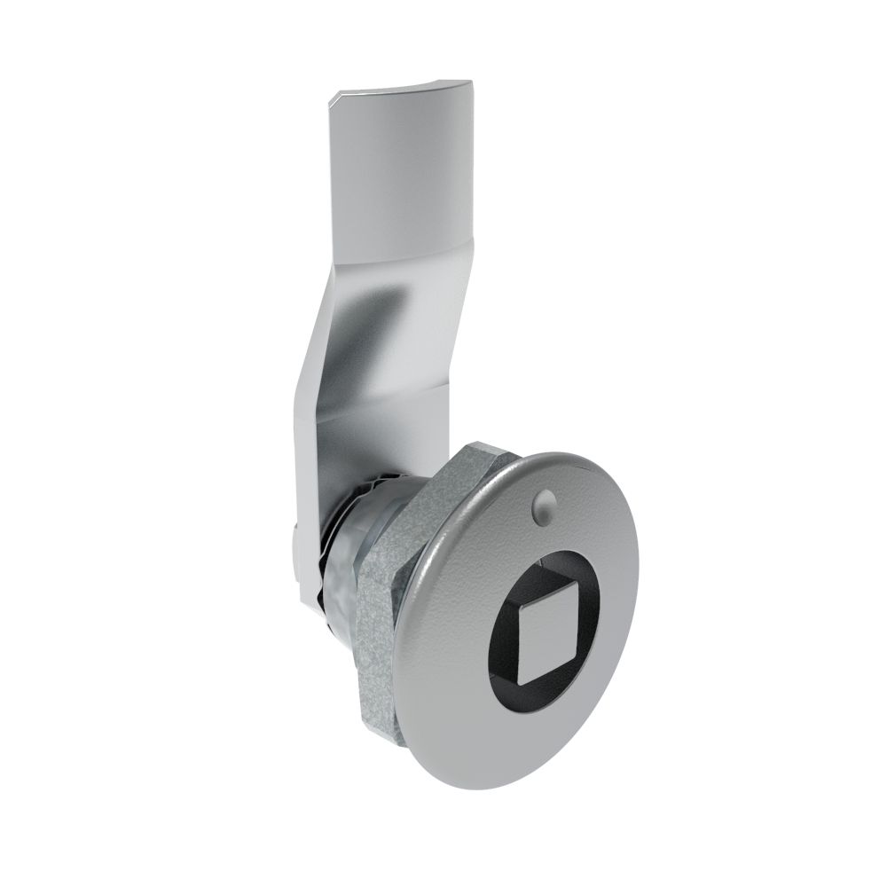 Southco Quarter-Turn Cam Latch, 8 mm Square, 10mm (.39 in) Grip, Not Sealed, Zinc Alloy, Chrome Plated, Bright