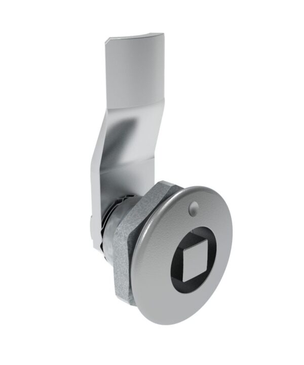 Southco Quarter-Turn Cam Latch, 8 mm Square, 10mm (.39 in) Grip, Sealed, Zinc Alloy, Chrome Plated, Bright