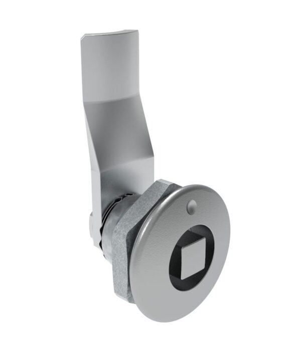Southco Quarter-Turn Cam Latch, 8 mm Square, 18mm (.71 in) Grip, Sealed, Zinc Alloy, Chrome Plated, Bright