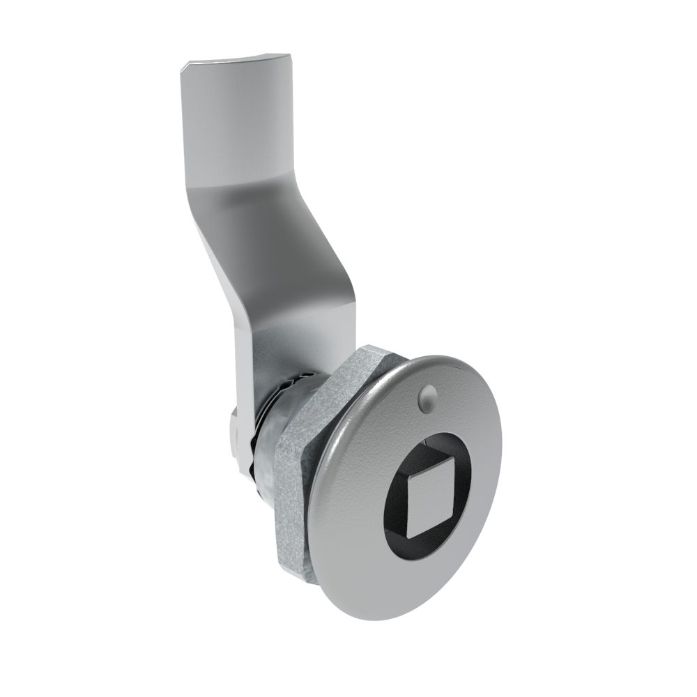 Southco Quarter-Turn Cam Latch, 8 mm Square, 24mm (.94 in) Grip, Sealed, Zinc Alloy, Chrome Plated, Bright