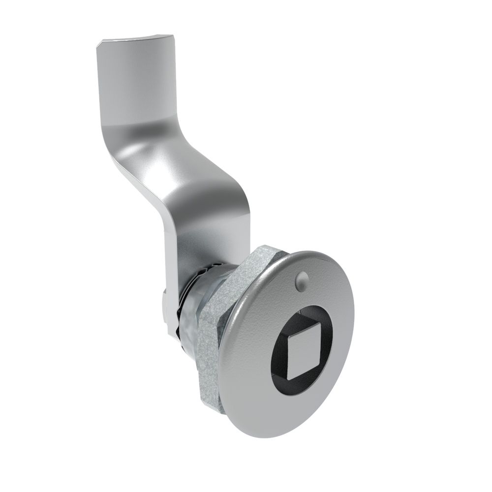 Southco Quarter-Turn Cam Latch, 8 mm Square, 32mm (1.25 in) Grip, Not Sealed, Zinc Alloy, Chrome Plated, Bright