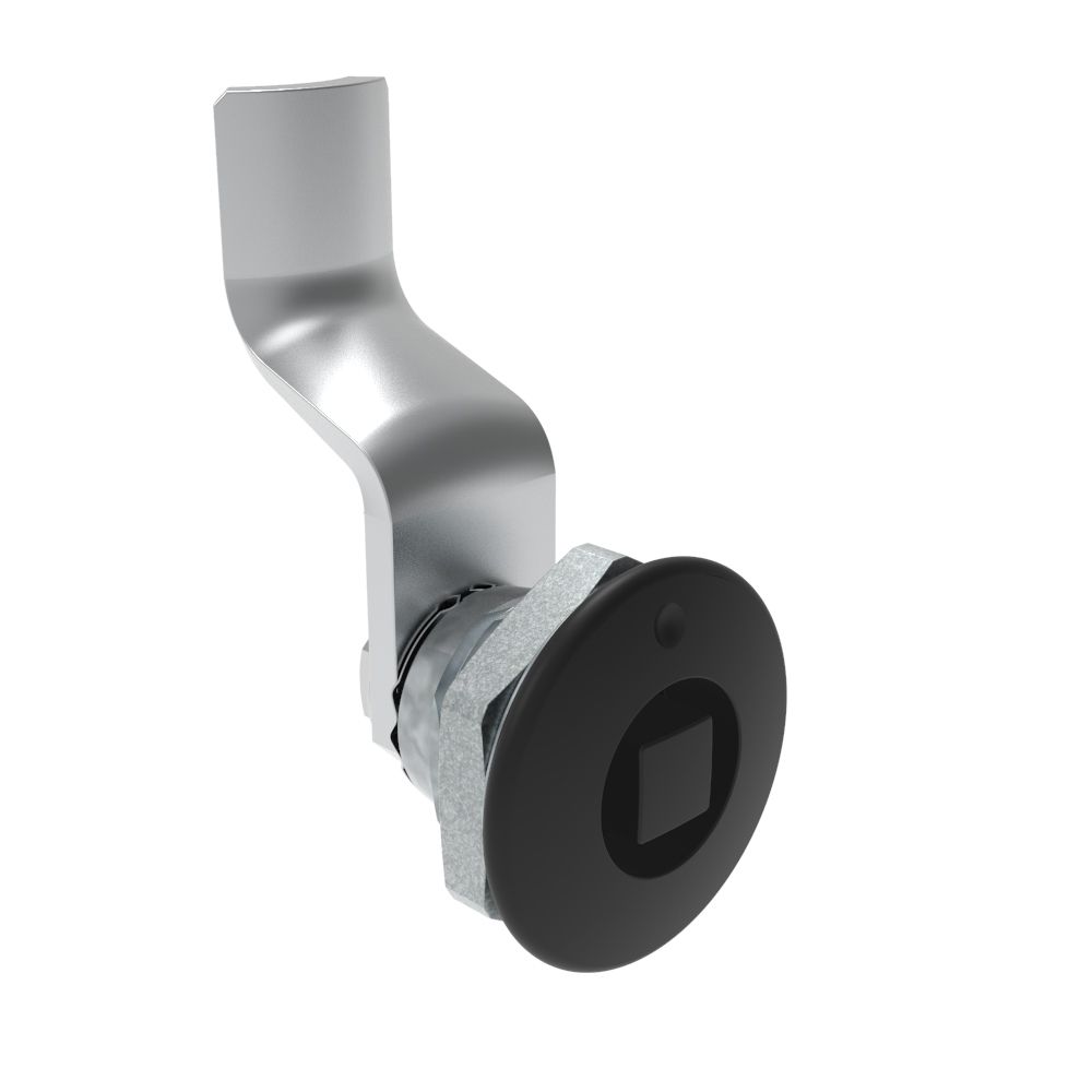 Southco Quarter-Turn Cam Latch, 8 mm Square, 32mm (1.25 in) Grip, Not Sealed, Zinc Alloy, Powder Coat, Black