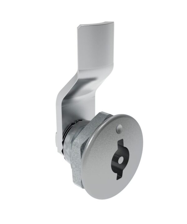 Southco Quarter-Turn Cam Latch, 3 mm Double Bitted Recess, 4mm (.16 in) Grip, Not Sealed, Zinc Alloy, Chrome Plated, Bright