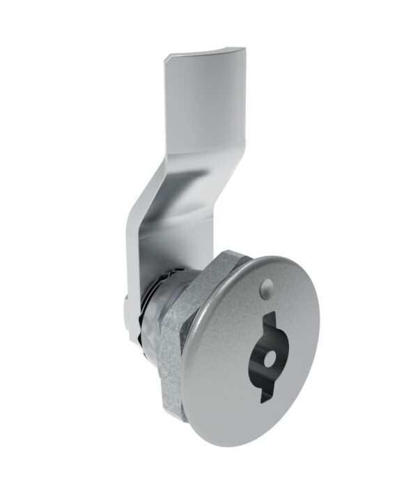 Southco Quarter-Turn Cam Latch, 3 mm Double Bitted Recess, 6mm (.24 in) Grip, Not Sealed, Zinc Alloy, Chrome Plated, Bright