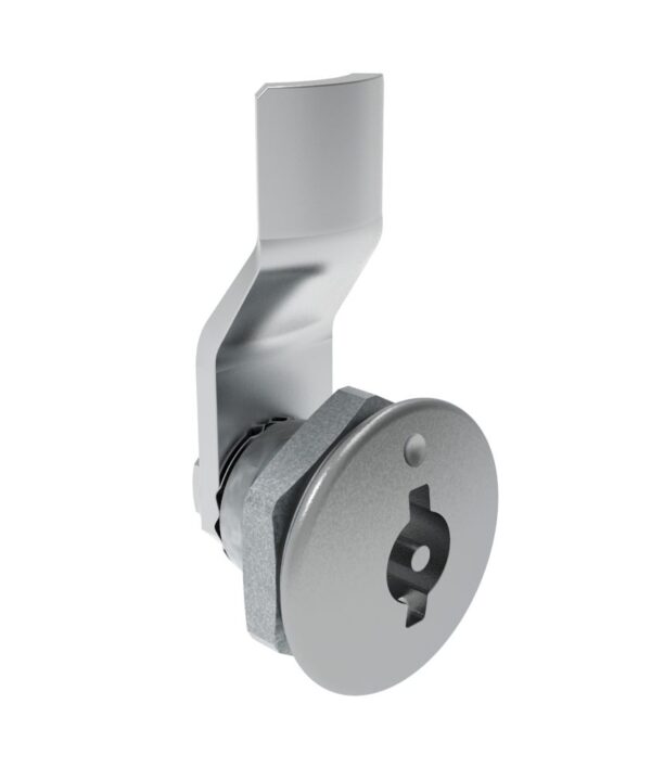 Southco Quarter-Turn Cam Latch, 3 mm Double Bitted Recess, 6mm (.24 in) Grip, Sealed, Zinc Alloy, Chrome Plated, Bright