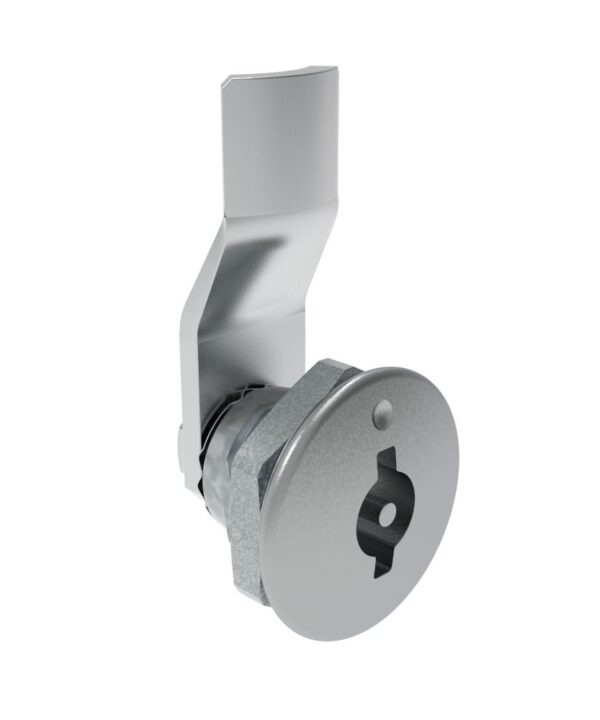 Southco Quarter-Turn Cam Latch, 3 mm Double Bitted Recess, 8mm (.31 in) Grip, Not Sealed, Zinc Alloy, Chrome Plated, Bright